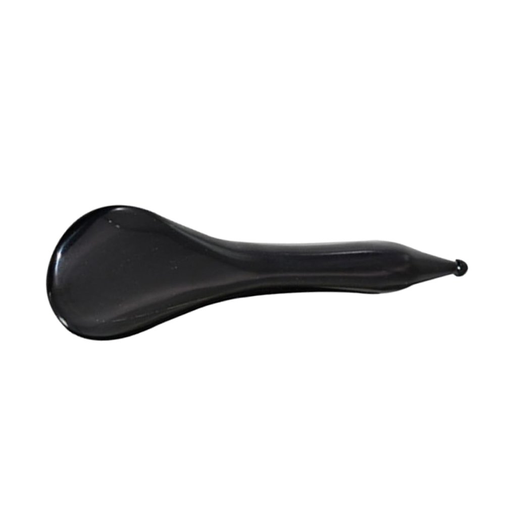NOLITOY Natural Black Horn Facial Massaging Scraping Tool for Women Chinese Medicine Board Facial Beauty Accessories Smooth Rounded Massage Board for Face