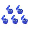 ISKDJBJG 5X Dark Blue Denture Case, Denture Cup with Strainer, Denture Bath Box False Teeth Box with Basket Net Container Holder view 1
