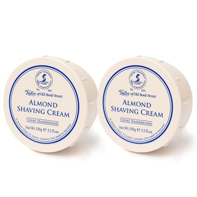 Taylor of Old Bond Street Almond Shaving Cream Bowl 150g 2-Pack