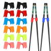 12 x Chopstick Assistant, Chopstick Helper, Cute, Chopstick Trainer for Adults, Reusable, Non-Slip Training Chopstick Hinges, Colourful Interchangeable Chopstick Exerciser