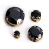 Custom Plugs Gold Black Diamond Metal Ear Gauge/Plug (24mm) view 4