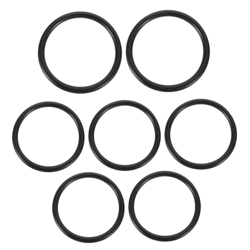 ibasenice 7pcs Black Rubber Rings for Singing Bowls, Wear-resistant and Portable Instruments Cushion Suitable for Crystal and Buddhist Sound Bowls
