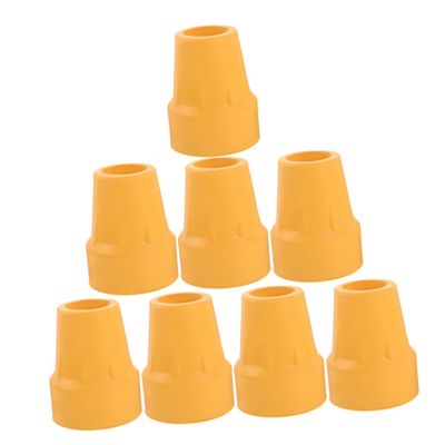 COLLBATH 8pcs Rubber Cane Tips for Walking Stick, Non-Slip Foot Pads, Replacement Ferrules Greater Stability, Anti-wear Support for Mobility Aids
