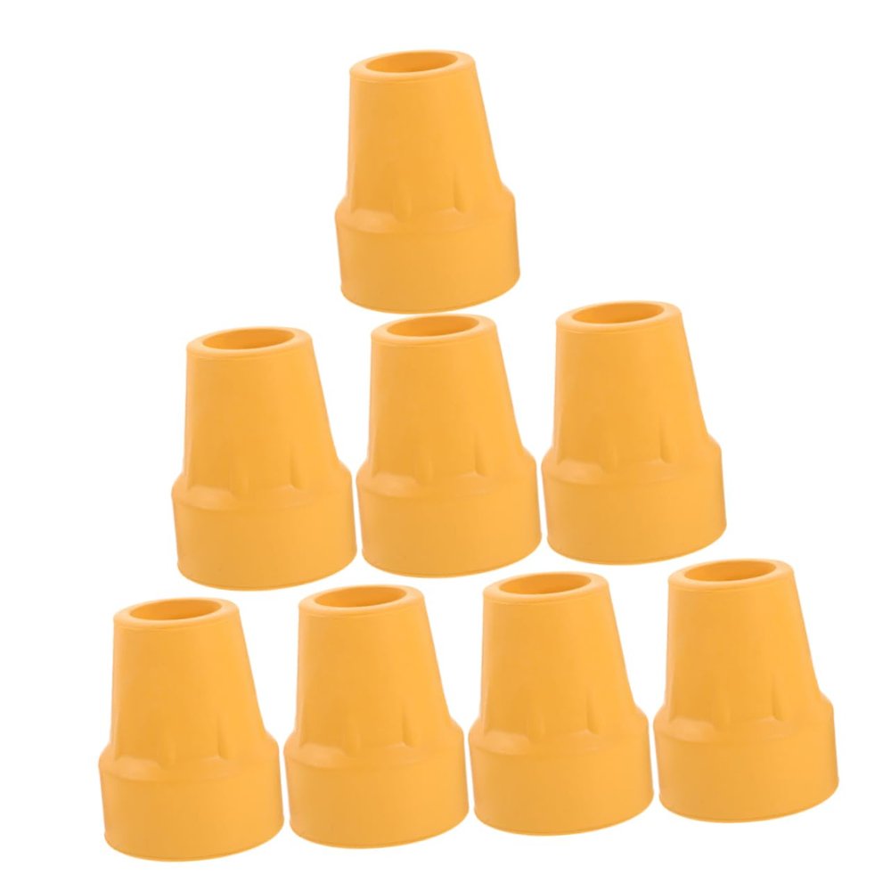 COLLBATH 8pcs Rubber Cane Tips for Walking Stick, Non-Slip Foot Pads, Replacement Ferrules Greater Stability, Anti-wear Support for Mobility Aids