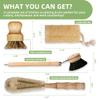 Bamboo Dish Brush Set Scrub Brushes for Cleaning Dishes Natural Dish Brush for Pan Bottle Pots Loofah Kitchen Sponge (5 PCS) view 2