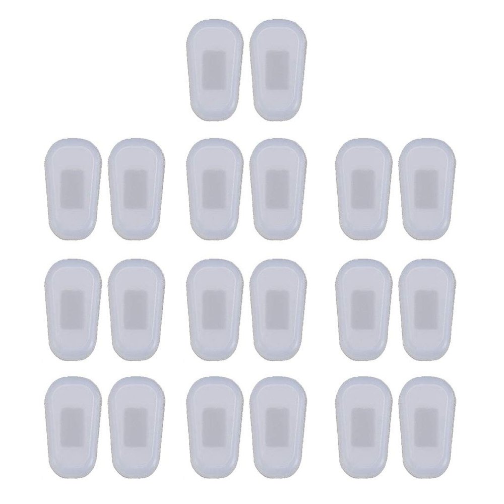 10 Pairs Air Bag Eyeglass Nose Pads Air Chamber Eyeglasses Nose Pads D-Shape Push-in Soft Silicone Nose Pads