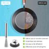 Steel Wool Scrubber Dish Brush with Handle, Deep Cleaning Metal Scrubber Set, Long-Handled Steel Wool Brush, for Cleaning Dishes, Cast Iron, Stock Pots, Pans, Griddles, Grills(Color:Silver) view 3