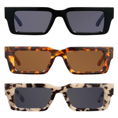 JM Oversized Reading Glasses for Women Men with Spring Hinge, Fashion Square Blue Light Blocking Computer Readers 3 Pack 2.5 (Fully Magnified Reading Sunglasses Black + Brown + Grayish White)