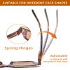 JM Oversized Reading Glasses for Women Men with Spring Hinge, Fashion Square Blue Light Blocking Computer Readers 3 Pack 2.5 (Fully Magnified Reading Sunglasses Black + Brown + Grayish White) view 4