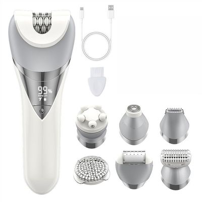 CENMEN Electric Trimmer for Women 6 in 1 Painless Wet & Dry Women Shaver for Arm, Underarm, Bikini, Legs, Replaceable Heads