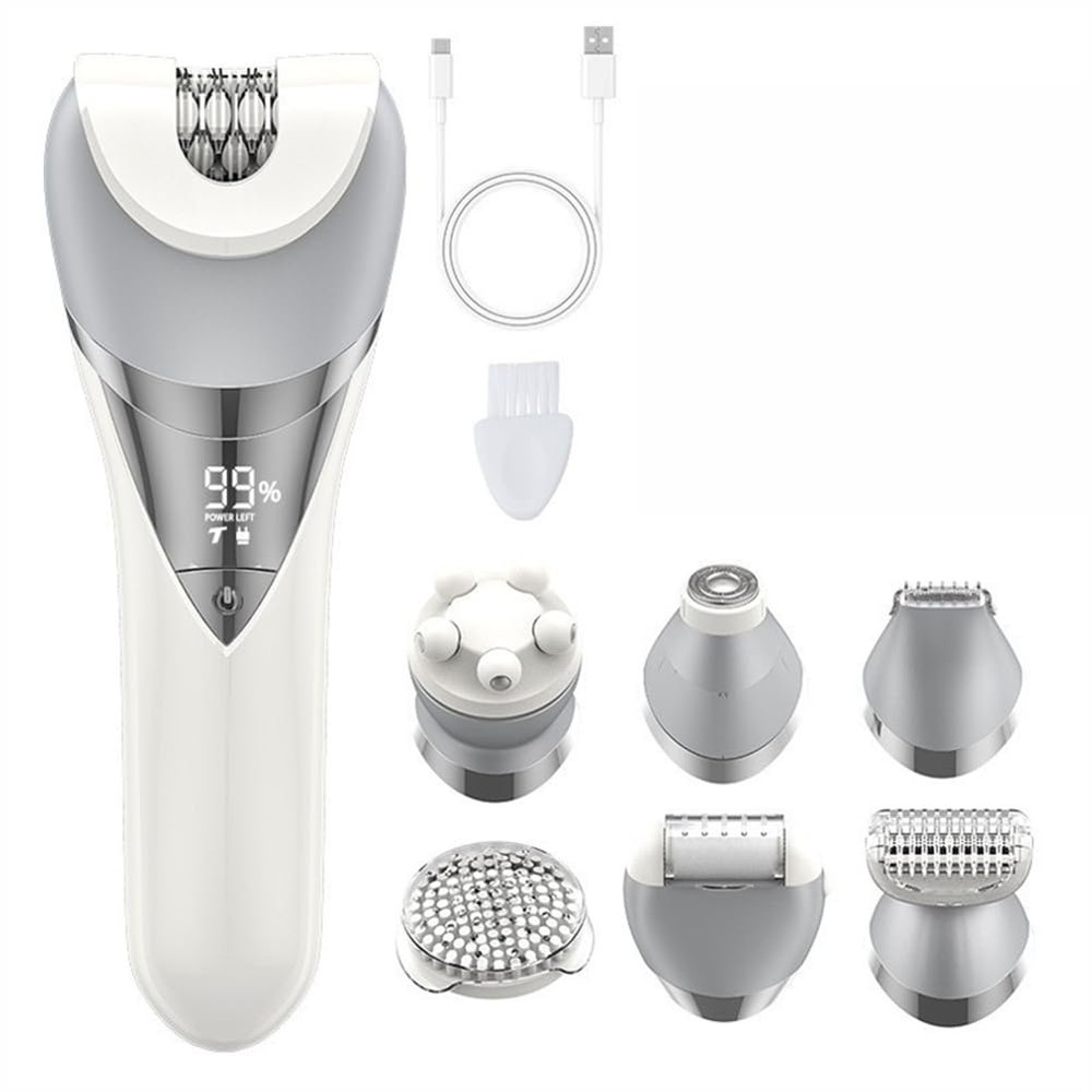 CENMEN Electric Trimmer for Women 6 in 1 Painless Wet & Dry Women Shaver for Arm, Underarm, Bikini, Legs, Replaceable Heads