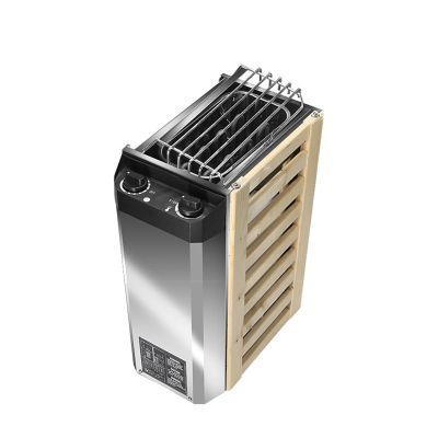 AIRYSSFU Bastungmaskin, Sauna Heater Sauna Heater Stove With Internal Control Dry Steam Furnace External Control Furnace With Controller Wooden Fence Anti-scalding(3.0KW)