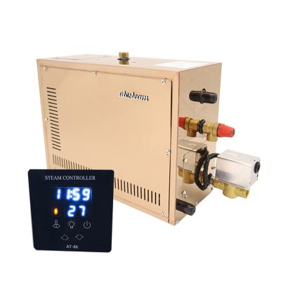 AIRYSSFU Bastungmaskin, AT-60S Steam Generator 6KW Stainless Steel Home Sauna Room Equipment Control Steam Bath Machine For Home Spa Lose-weight