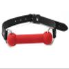 Breathable Silicone Bone Gag with Three-Dimensional Sponge Blindfold, Soft and Comfortable (Red, Gag) view 3