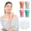200pcs Double-Head Toothpick,Disposable Plastic Multicolor Dental Pick Braces Cleaner Brush Oral Care Toothpicks view 4