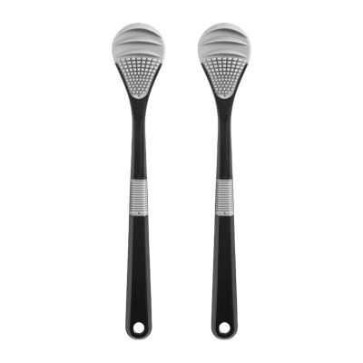 2Pcs Compact and Portable Tongue Scraper for Mouth Hygiene Enthusiasts Gentle Tongue Brush for Home Office Or Travel Use