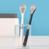 2Pcs Compact and Portable Tongue Scraper for Mouth Hygiene Enthusiasts Gentle Tongue Brush for Home Office Or Travel Use view 3