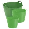M1SS Combo of 3 Sizes 26L, 40L, 75L Lime Green Flexi Tub Flexible Plastic Storage Container Bucket Tub Trug Horse Feeder Flex Tub- MADE IN UK view 1