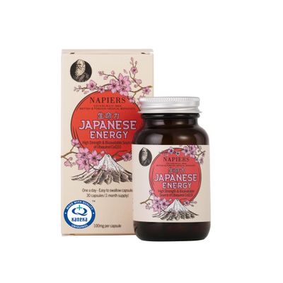 Napiers Japanese Energy Ubiquinol CoQ10 100mg - Kaneka Ubiquinol - 30 Capsules (1 Month Supply)