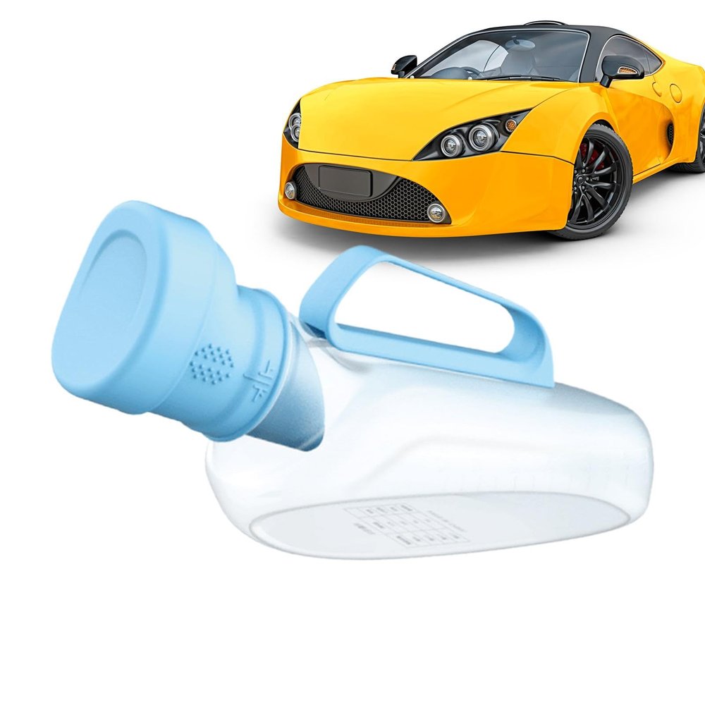 1200ml Spill Proof Pee Container, Portable Urinal Bottle, Travel Urinal Bottle, Silicone Male Urinal, Odor Resistant Cover, Leak Proof Urinals Container for Bedroom, Travel, Outdoor Activities