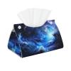 Blue Galaxy Printed Leather Tissue Box Cover Long Cute Tissue Box Holder Decorative Organizer for Bathroom Bedroom Office Car view 1