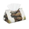 Bears Printed Leather Tissue Box Cover Long Cute Tissue Box Holder Decorative Organizer for Bathroom Bedroom Office Car view 1