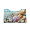 Beach Theme Seashells Printed Leather Tissue Box Cover Long Cute Tissue Box Holder Decorative Organizer for Bathroom Bedroom Office Car view 4