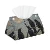 Black Crow Birds Printed Leather Tissue Box Cover Long Cute Tissue Box Holder Decorative Organizer for Bathroom Bedroom Office Car view 1