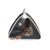 3D Bald Eagle Flying with Flag Printed Leather Tissue Box Cover Long Cute Tissue Box Holder Decorative Organizer for Bathroom Bedroom Office Car view 3