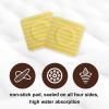 30pcs Castor Oil Pack Wrap for Belly Button, 2.36x2.36in Disposable Self-Adhesive Wrap Pack Pads Stripe Highly Absorbent Organic Cotton Castor Compress Patches No Wash (Oil Not Included) view 3