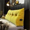 YOUGANG Wedge Headboard Pillow,Reading Pillow Single/Twin/Queen/King Size Headboard Bolster Pillow,Large Daybed Bolster Pillow Headboard for Lumbar Back Support (Yellow,150x50x20cm) view 1