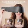 100% Mulberry Silk Sleep Mask Eye Mask for Man and Woman with Adjustable Headband Full Size Large Sleep Mask Blindfold for Total Blackout All Night Sleep Travel Nap Taupe (Grey) view 2