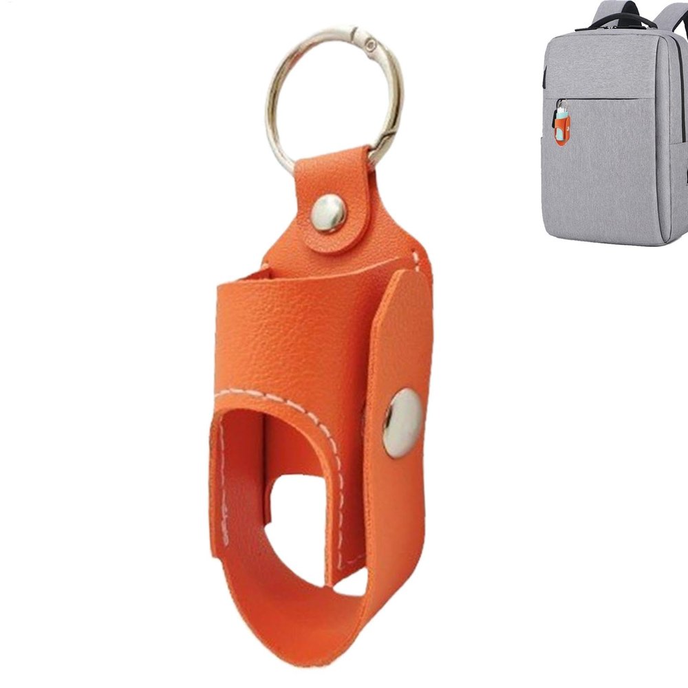 Inhaler Keychain Holder | Portable Inhaler Storage Case | PU Leather Storage Tool for Camping, Travel, Business Trip, Home, School