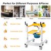IUBGFTO Patient Lift Wheelchair,Transfer Chair Patient Lift for Home,Portable Transport Chair with Potty and Cushion,Patient Transfer Lift with 180 Split Seat view 2