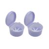 SQOYEI Ventilation Denture Case for Full Dentures Denture Cup with Drain Basket, Portable for Clear Braces Retainer Bath Travel(2 Pcs,Purple) view 1