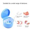 SQOYEI Ventilation Denture Case for Full Dentures Denture Cup with Drain Basket, Portable for Clear Braces Retainer Bath Travel(2 Pcs,Purple) view 3