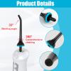 6-Pack Flosser Replacement Tips for Hangsun, Nicwell, COSLUS, Mospro, Zerhunt, Oral Irrigator Jet Tips, Black ABS Jet Tips with Leak-Proof Rubber Sealing, Ideal for Dental Care & Gum Health view 2