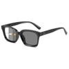 Lanomi Fashion Rectangle Blue Light Blocking Glasses with Photochromic Grey Lens Women Mens Colorful Frame Eyeglasses Sun Eyewear Black Frame Glasses 0 view 1