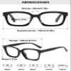 Lanomi Fashion Rectangle Blue Light Blocking Glasses with Photochromic Grey Lens Women Mens Colorful Frame Eyeglasses Sun Eyewear Black Frame Glasses 0 view 2