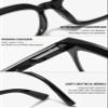 Lanomi Fashion Rectangle Blue Light Blocking Glasses with Photochromic Grey Lens Women Mens Colorful Frame Eyeglasses Sun Eyewear Black Frame Glasses 0 view 4