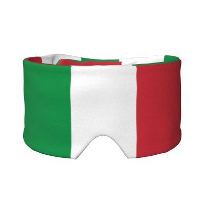 Italian Flag Unisex Side Sleeping Headband, Sleeping Eye Mask and Ear Muffs, (26.8 * 4.3 inches), Indoor and Outdoor Travel Yoga Adjustable Comfort Eye and Ear Muffs,