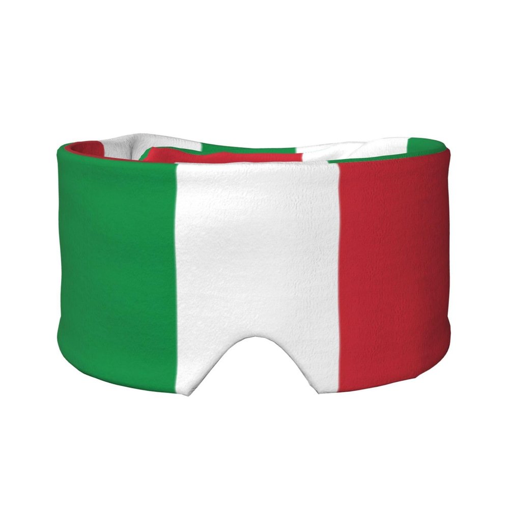 Italian Flag Unisex Side Sleeping Headband, Sleeping Eye Mask and Ear Muffs, (26.8 * 4.3 inches), Indoor and Outdoor Travel Yoga Adjustable Comfort Eye and Ear Muffs,