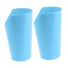 SKISUNO 2pcs Adult Feeding Cup with Angled Design for Elderly Care and Bedridden Patients, 237ml Plastic Spill-Proof Drinking Cups Minimizing Discomfort, for Disabled Adults and Patient view 1
