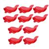 10 Pieces Silicone Kids writing grip Plain Fish Shape Home School Writing Aid Adjuster Accessories Random Color Shown view 1
