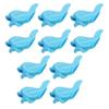 10 Pieces Silicone Kids writing grip Plain Fish Shape Home School Writing Aid Adjuster Accessories Random Color Shown view 3