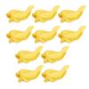 10 Pieces Silicone Kids writing grip Plain Fish Shape Home School Writing Aid Adjuster Accessories Random Color Shown view 4