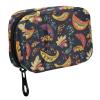Fustylead Beautiful Colorful Paisley Flower Travel Pill Case Bag with Zipper Weekly Pill Box 8 Compartments 7 Day Personal Pill Case Purse Medicine Case Organizer view 1