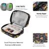 Fustylead Beautiful Colorful Paisley Flower Travel Pill Case Bag with Zipper Weekly Pill Box 8 Compartments 7 Day Personal Pill Case Purse Medicine Case Organizer view 4