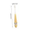 GOOHOCHY Kids Manual Toothbrush with Non-Slip Handle and Supple Bristles for Gentle Teeth Cleaning, Includes Storage Bucket, Yellow Cartoon Design Suitable for Children Aged 2-12 view 2