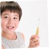 GOOHOCHY Kids Manual Toothbrush with Non-Slip Handle and Supple Bristles for Gentle Teeth Cleaning, Includes Storage Bucket, Yellow Cartoon Design Suitable for Children Aged 2-12 view 3